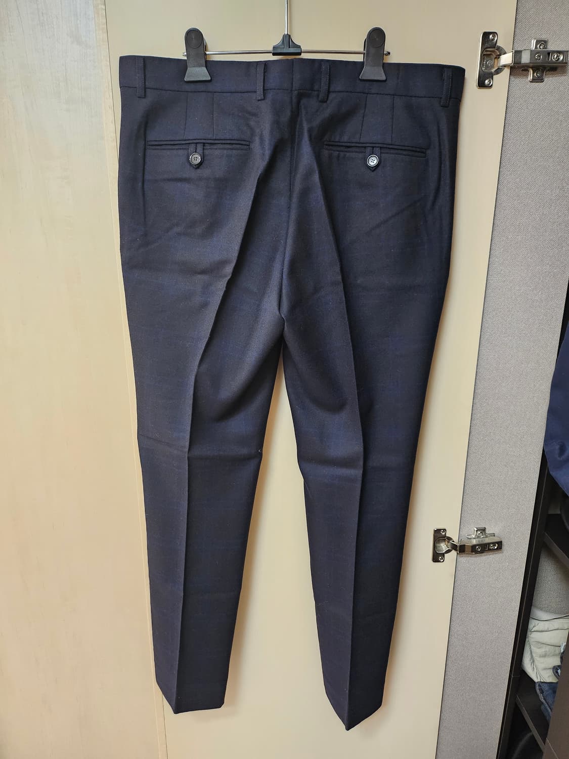 커스텀멜로우 남성 네이비 체크 슬랙스 34 상품이미지3