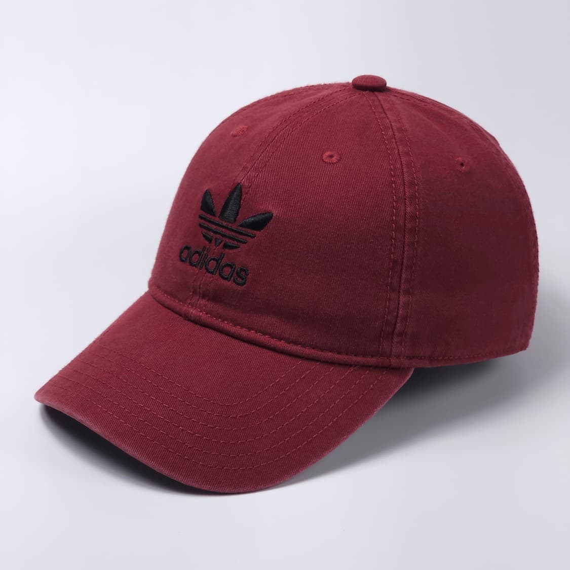 아디다스 버건디 트레포일 볼캡 모자 상품이미지2