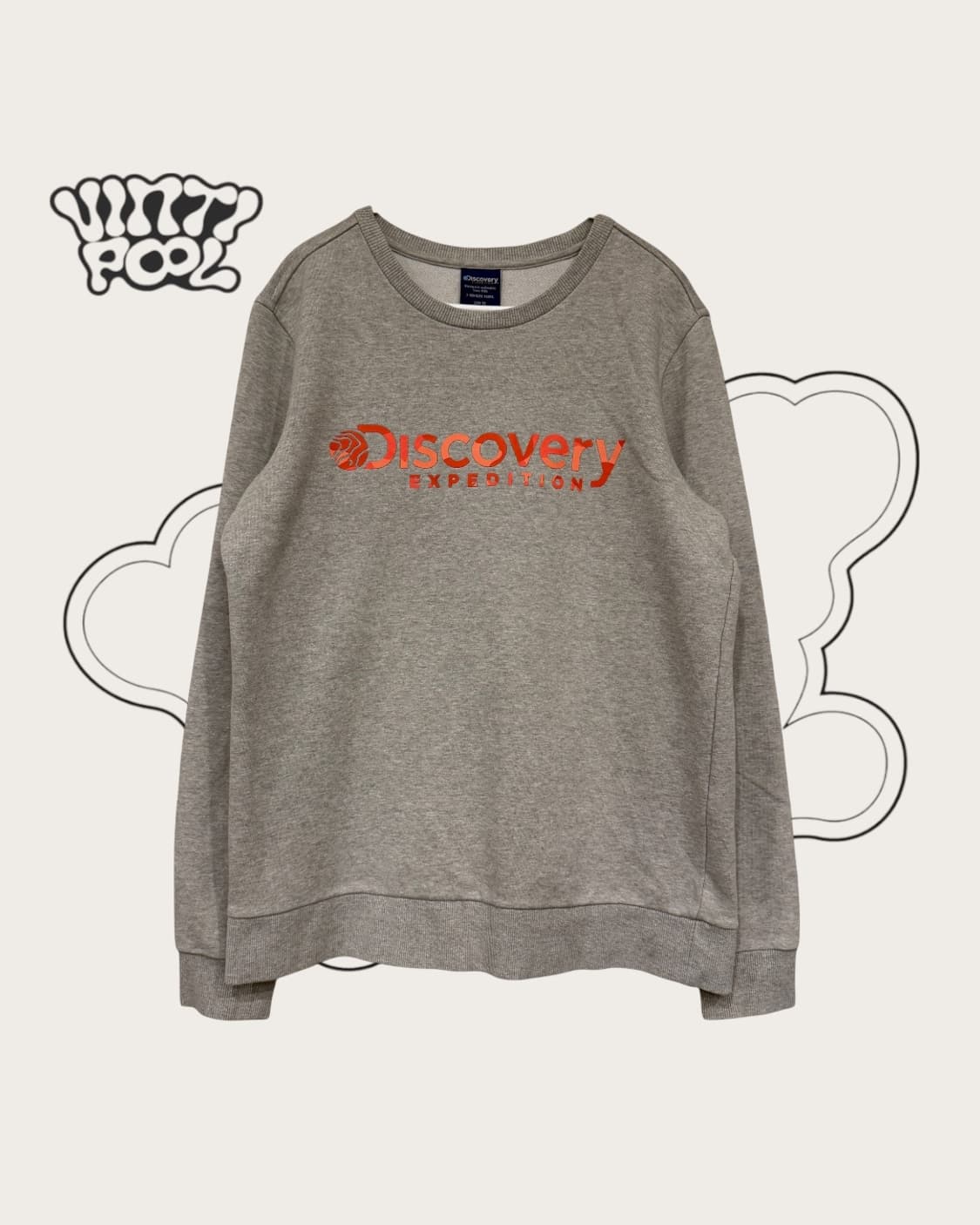 디스커버리  카모로고 그레이 맨투맨 티셔츠 95 (w) 상품이미지1