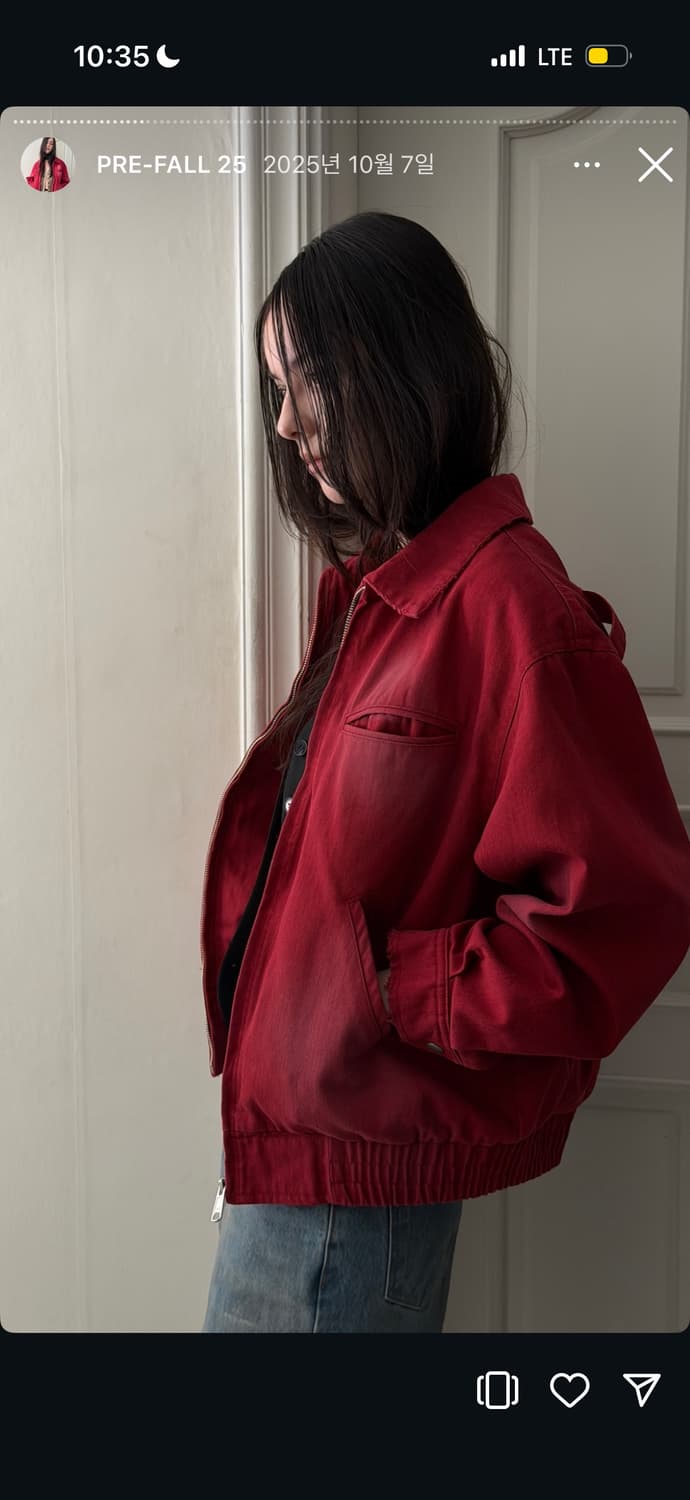 데어드 블루종 자켓 레드 (새상품) 상품이미지2