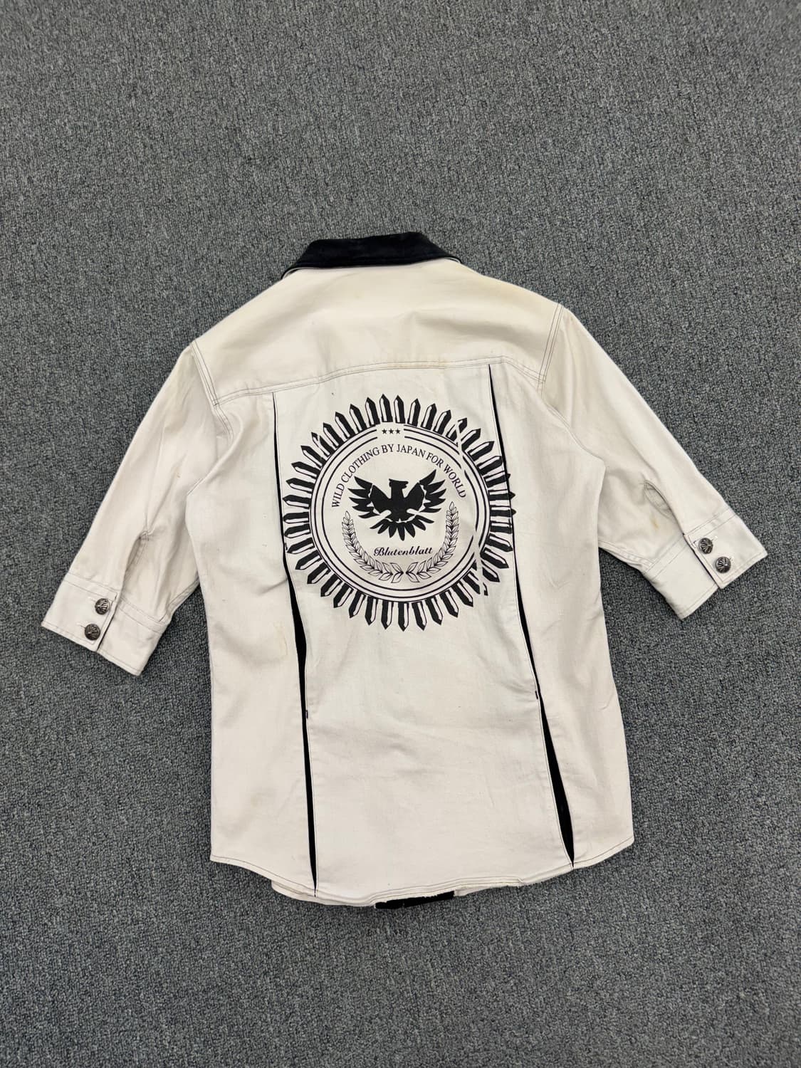 M)blutenblatt 빈티지 콘쵸 버튼 여성 칠부 셔츠 상품이미지7