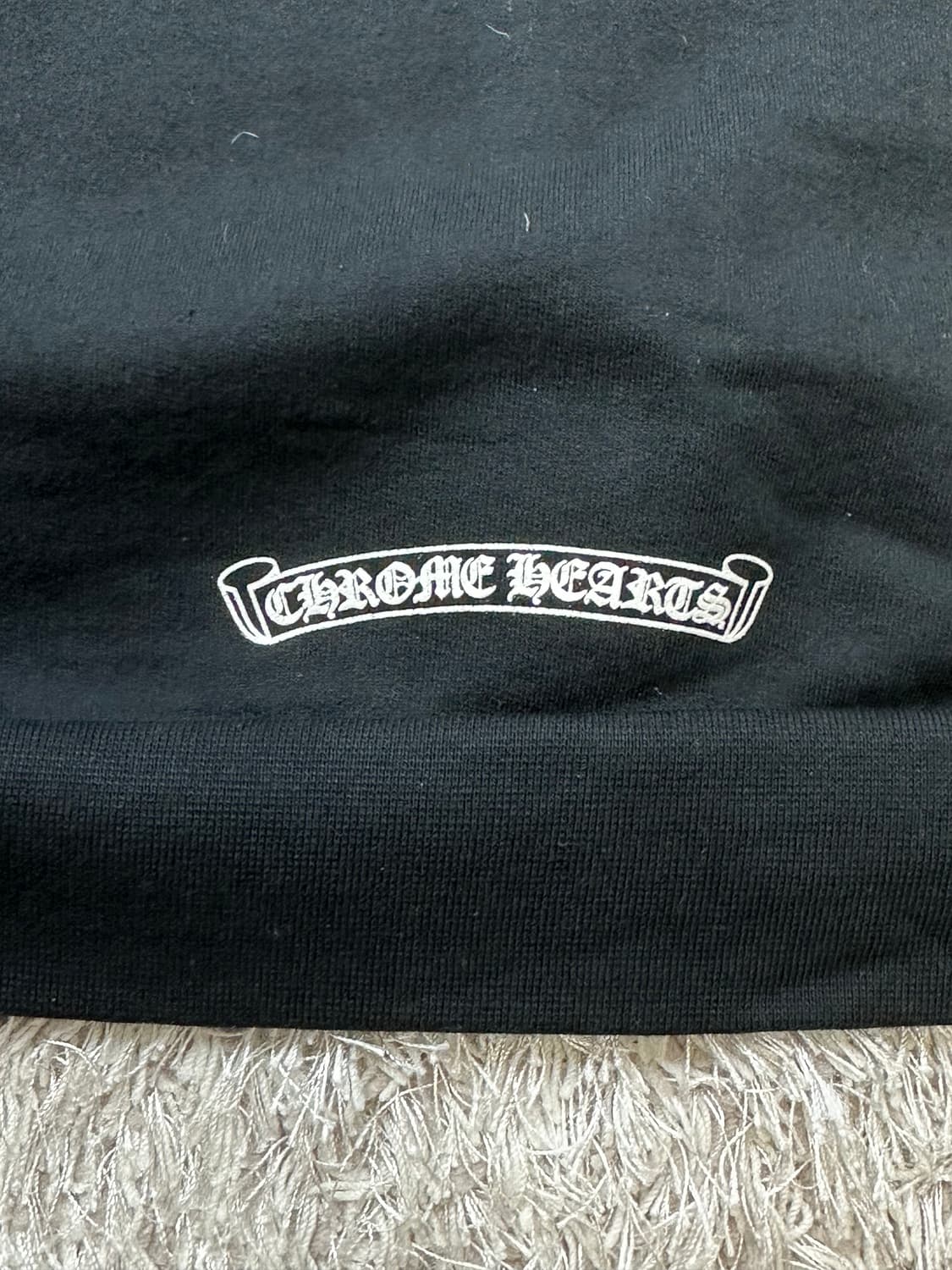 [L] 정품 크롬하츠 버티컬 롱 플리스 집업 후드 블랙 상품이미지8