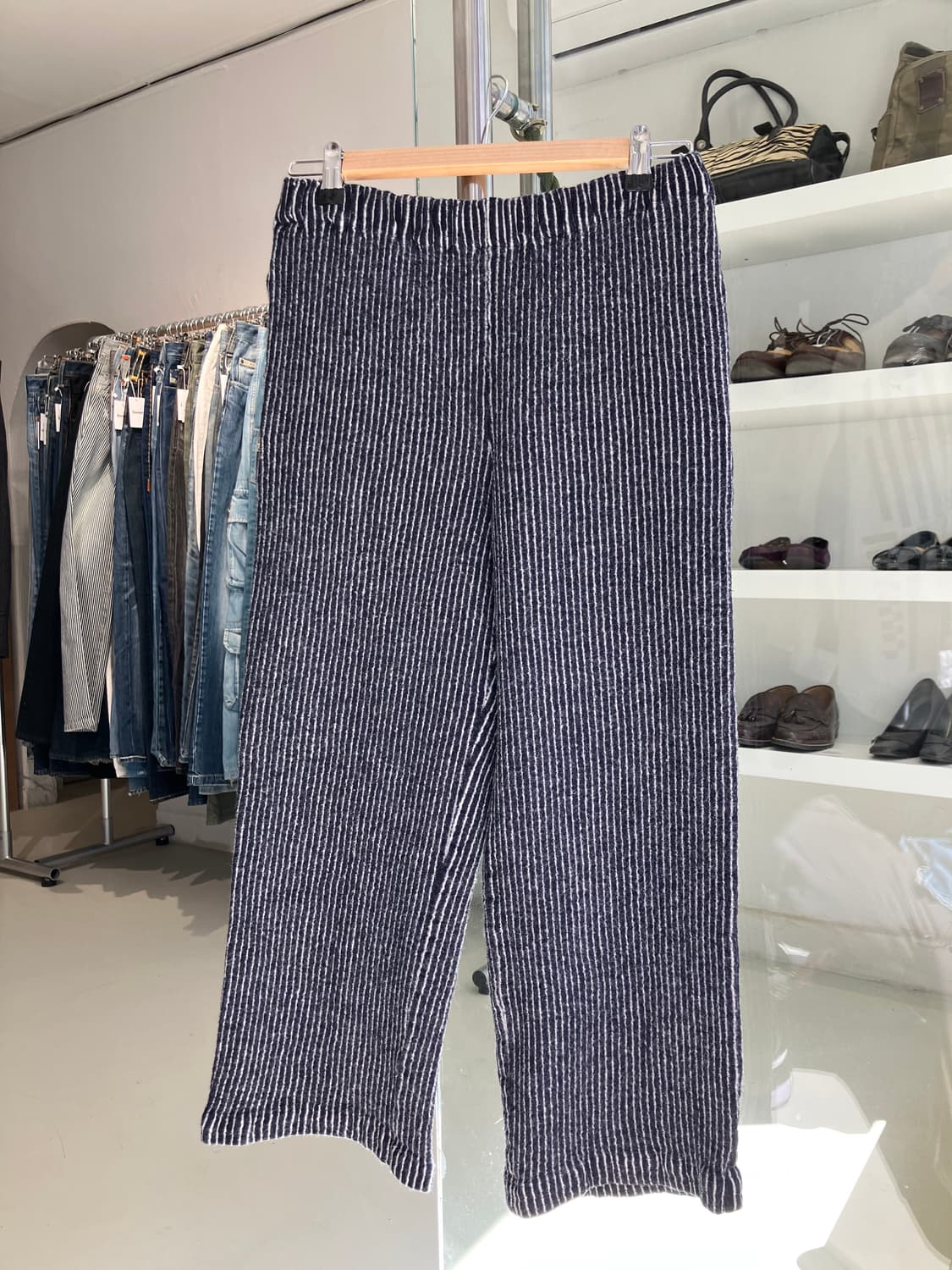 COMME des GARÇONS 스트라이프 울 이지 크롭 팬츠 S 상품이미지2