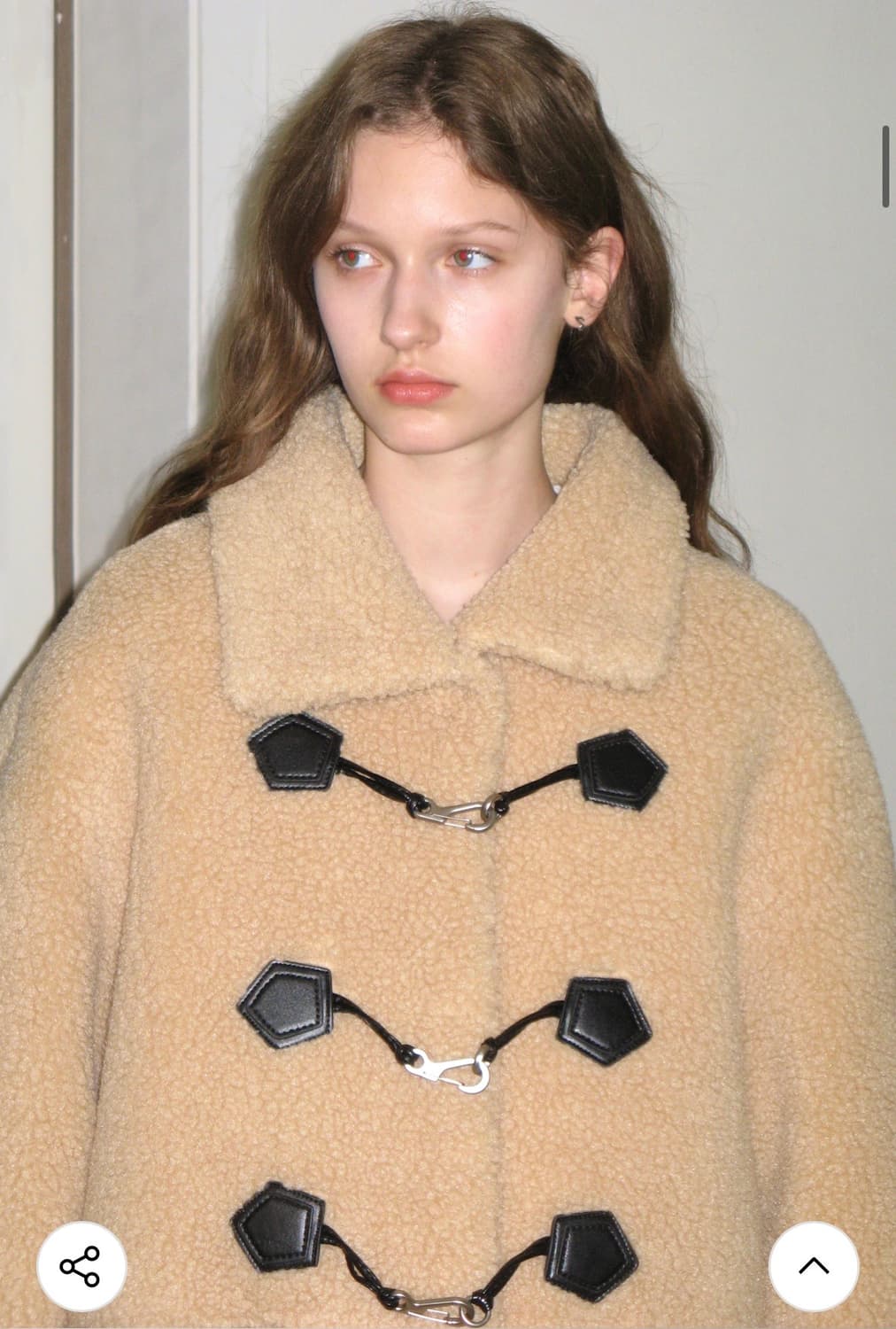 시눈 Sinoon 베이지 무스탕 코트 프리사이즈 상품이미지2