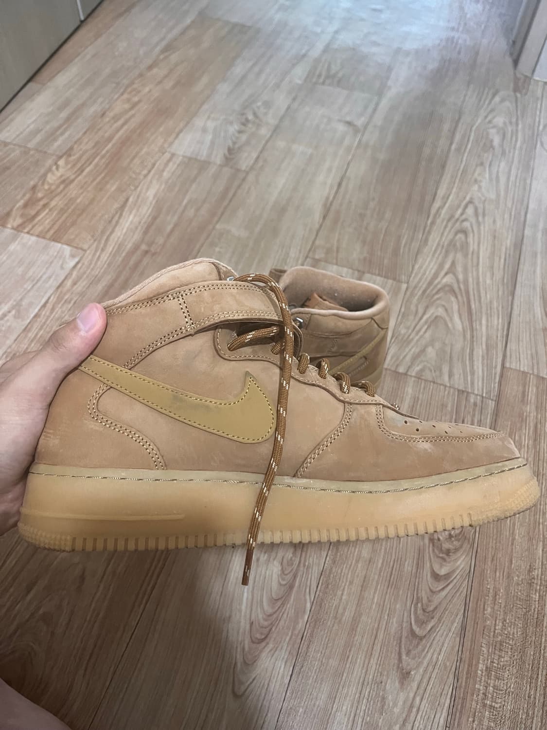 Nike Air Force 1 Mid '07 WB Flax 된장 포스 상품이미지7