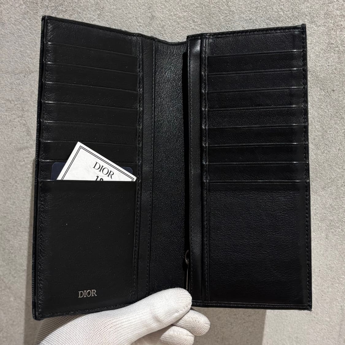 A+ OS사이즈 디올 오블리크 장지갑 블랙 상품이미지6