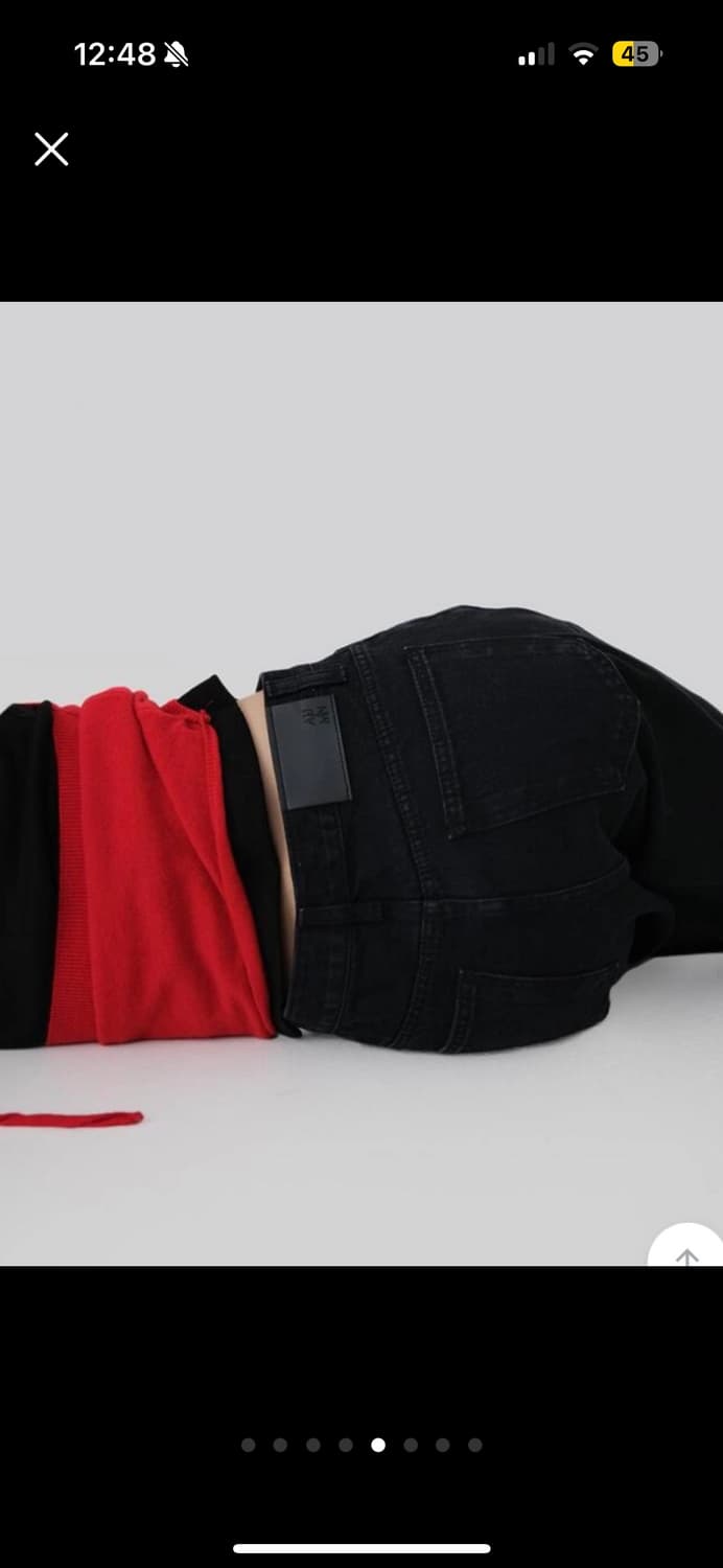 어텀 블랙 와이드 팬츠 상품이미지4