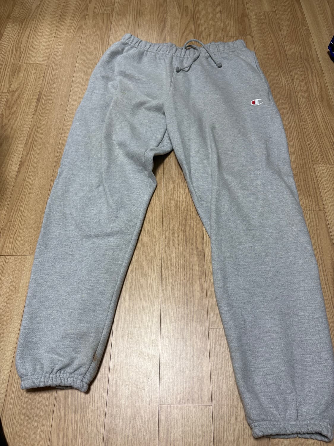 챔피언 그레이 후드 셋업 리버스위브 블루택 L 상품이미지3