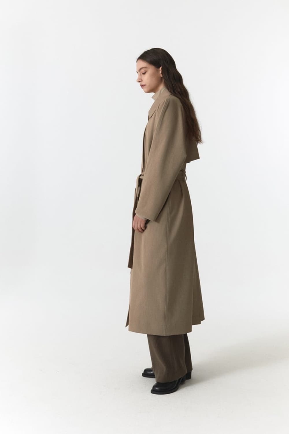 CURRENT 커렌트 오버 트렌치 코트 — 샌드 베이지 상품이미지5