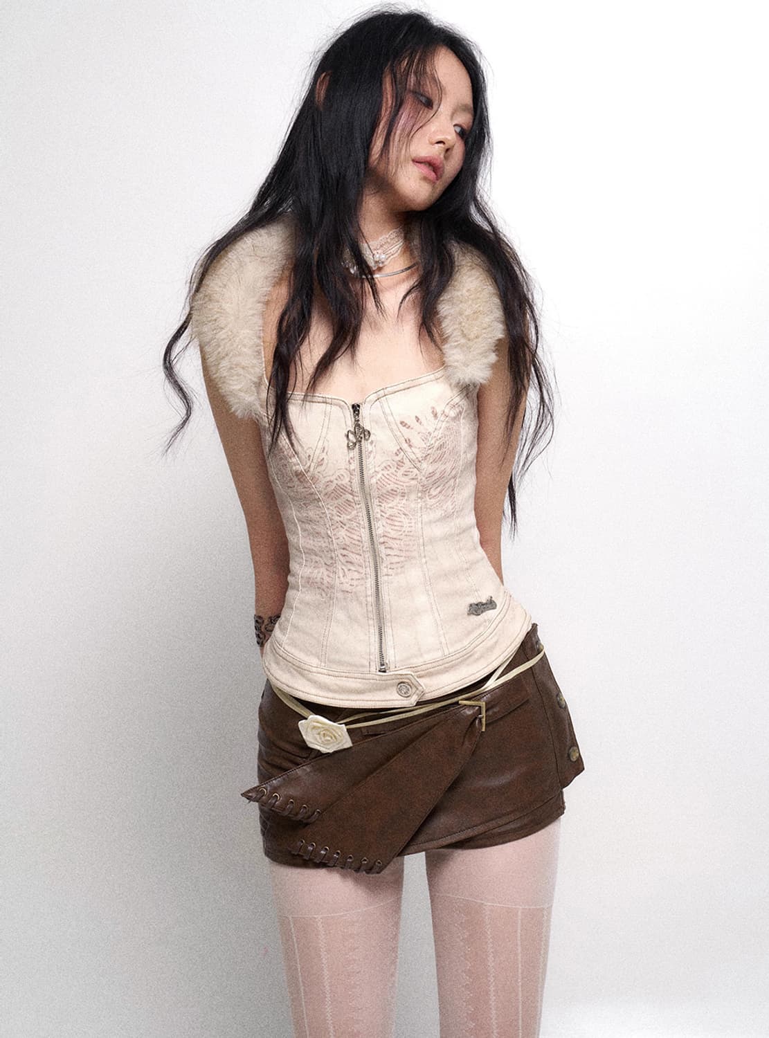 샵코르 테스트 매커니즘 Washed Leather Skirt Pants 상품이미지2