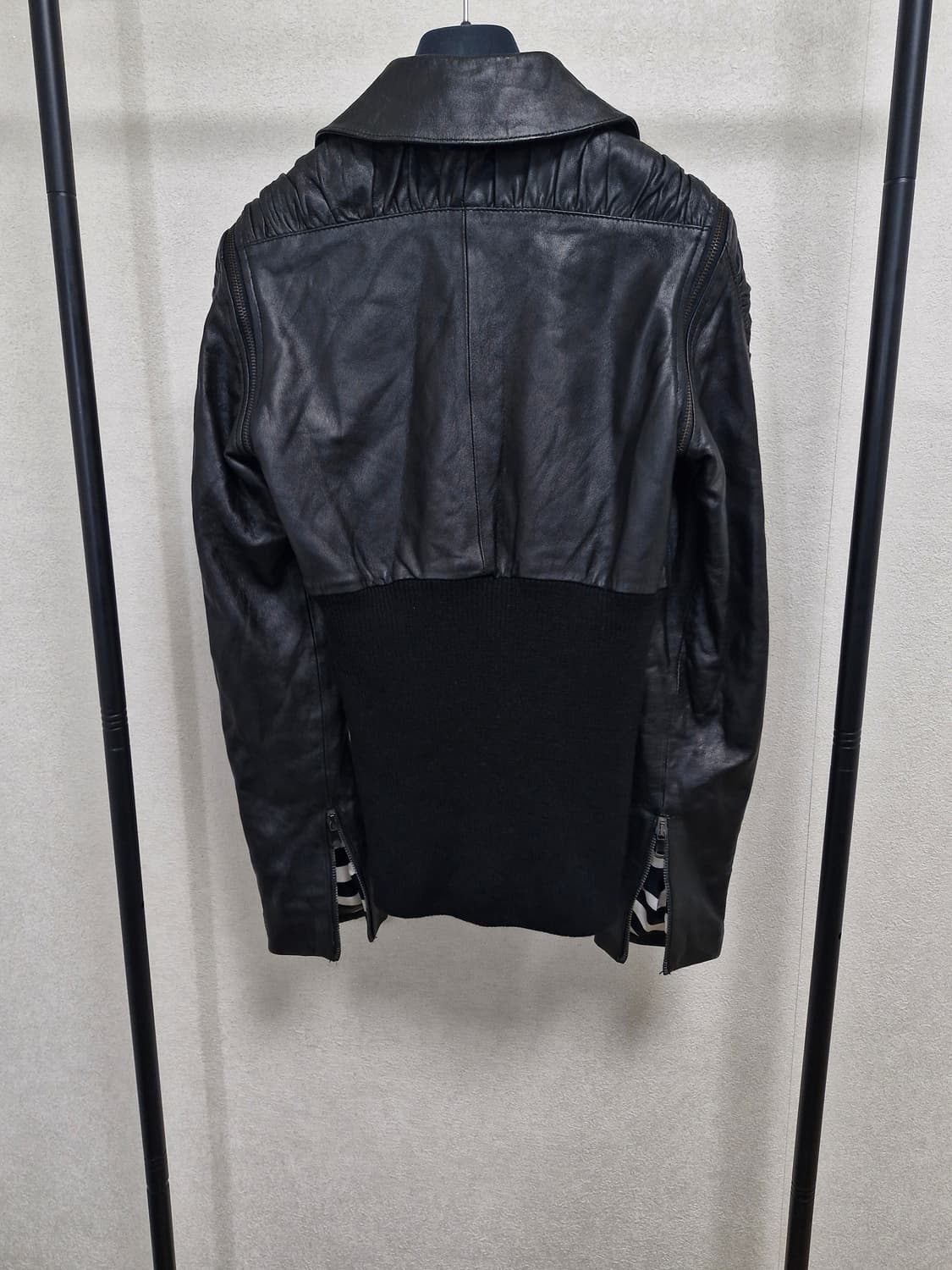 [40] 돌체앤가바나 2000s 하이브리드 레더 자켓 상품이미지4