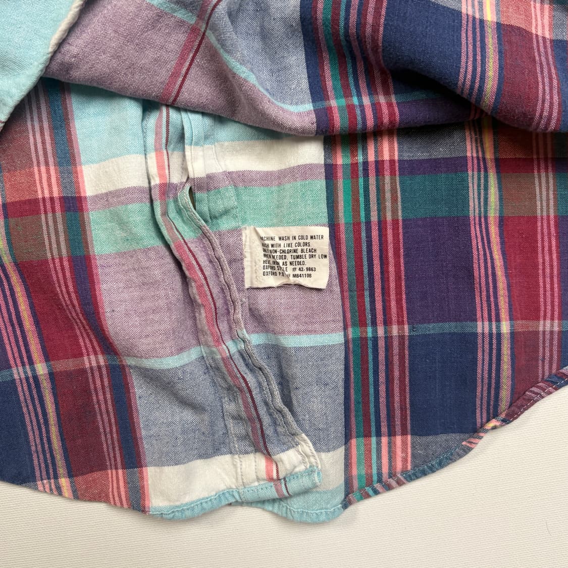 [M] 00s EddieBauer superior Madras shirt 상품이미지8
