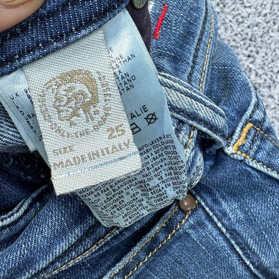 25 디젤 워싱 데님 청 반바지 0414J 상품이미지5