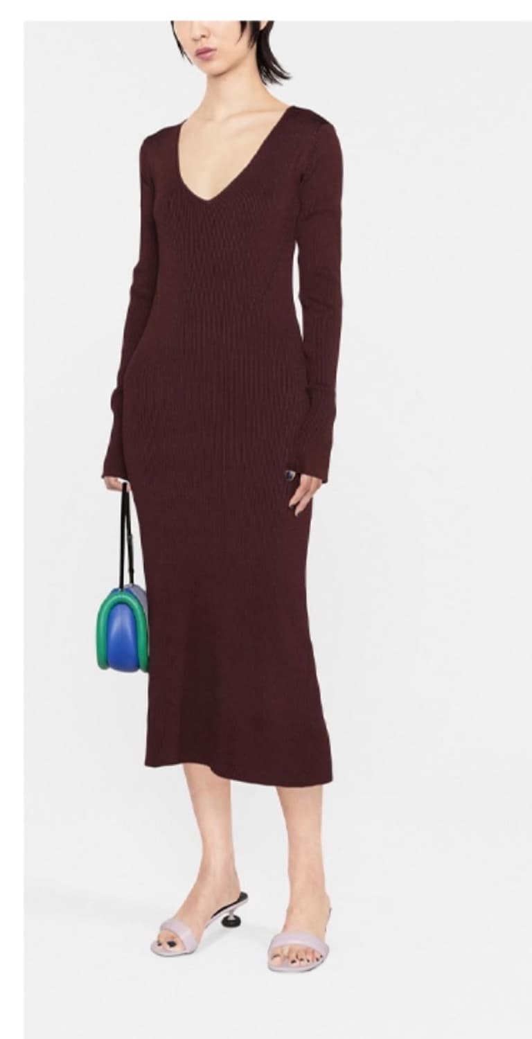 정가 32만) 가니 브이넥 미디 드레스 상품이미지3