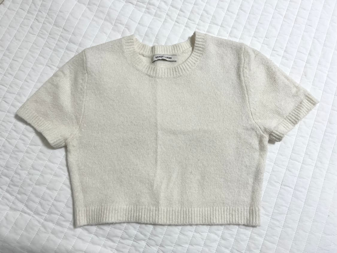 샌디리앙 니트크롭반팔 상품이미지1