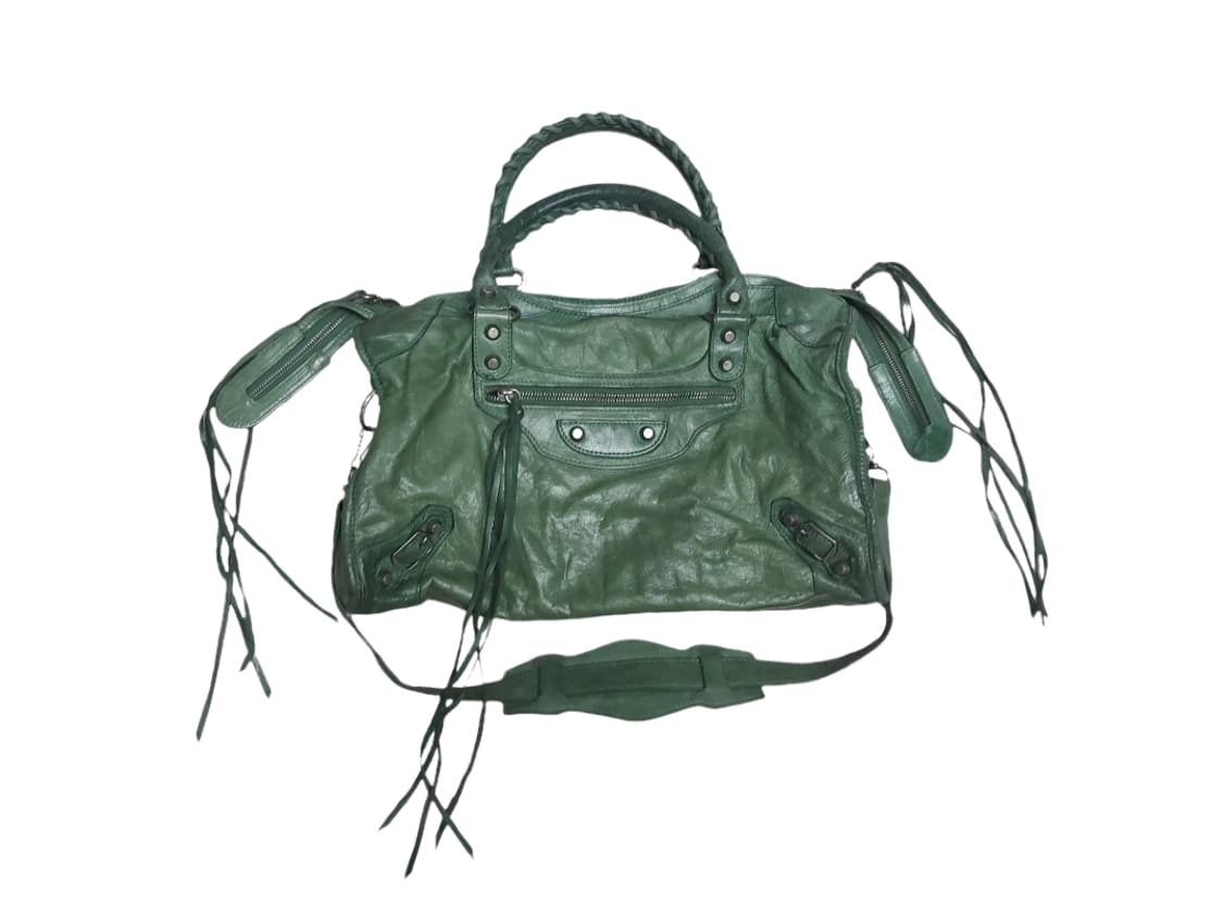 Jolie Femme 빈티지 레더 그린 투웨이백 상품이미지1