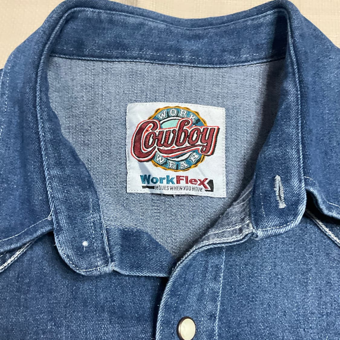 빈티지 웨스턴 데님 셔츠 XL 상품이미지3