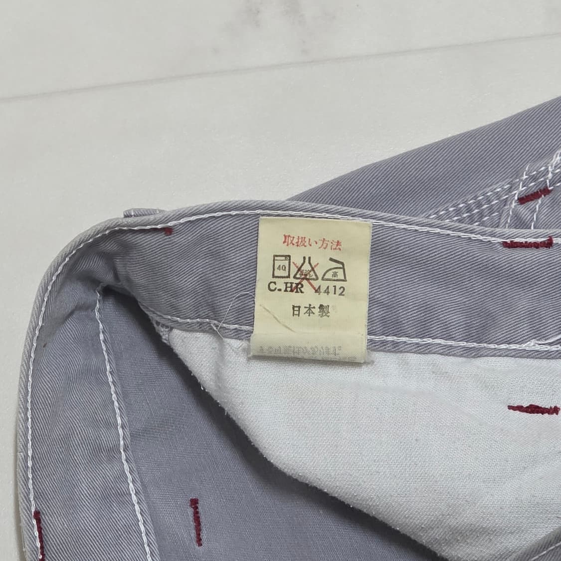 28 일본빈티지 더스티 퍼플 카펜터 세미와이드 팬츠 상품이미지7