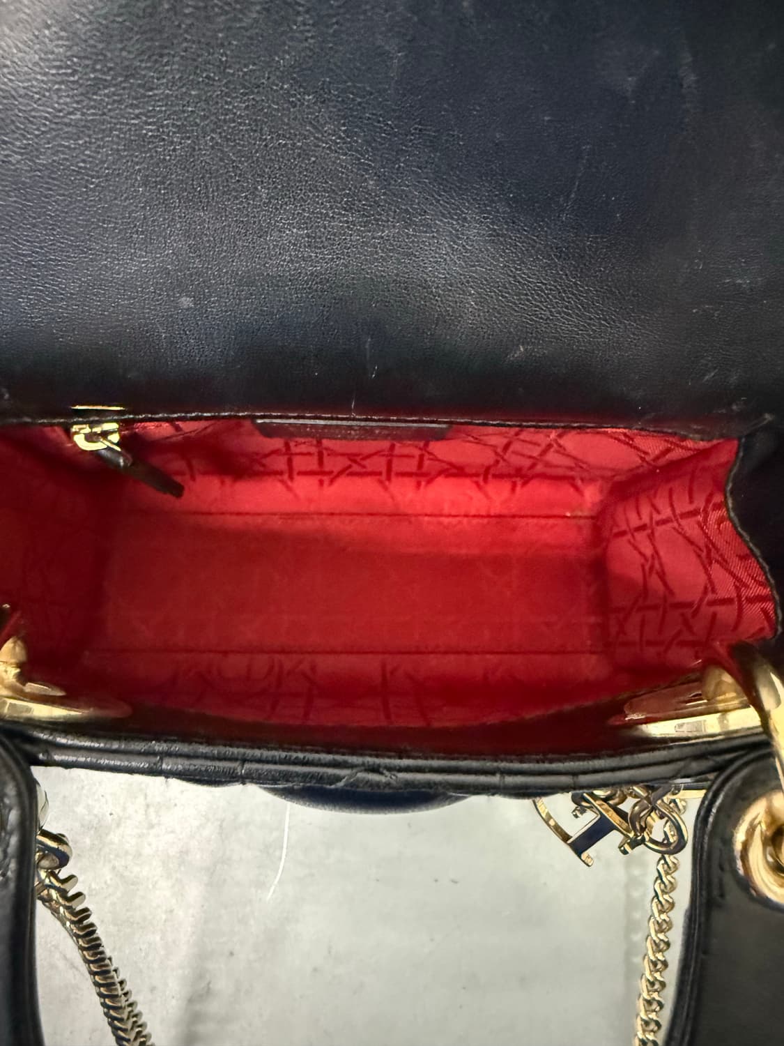 디올 레이디백 미니 블랙  상품이미지6