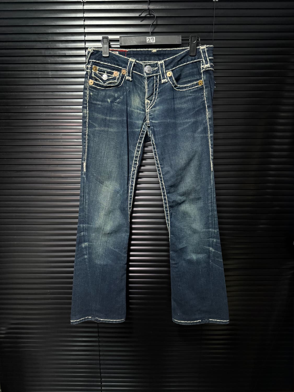 트루릴리젼 조이 슈퍼 티 정품 워싱 데님 부츠컷 나팔 바지 플레어진 27 상품이미지1