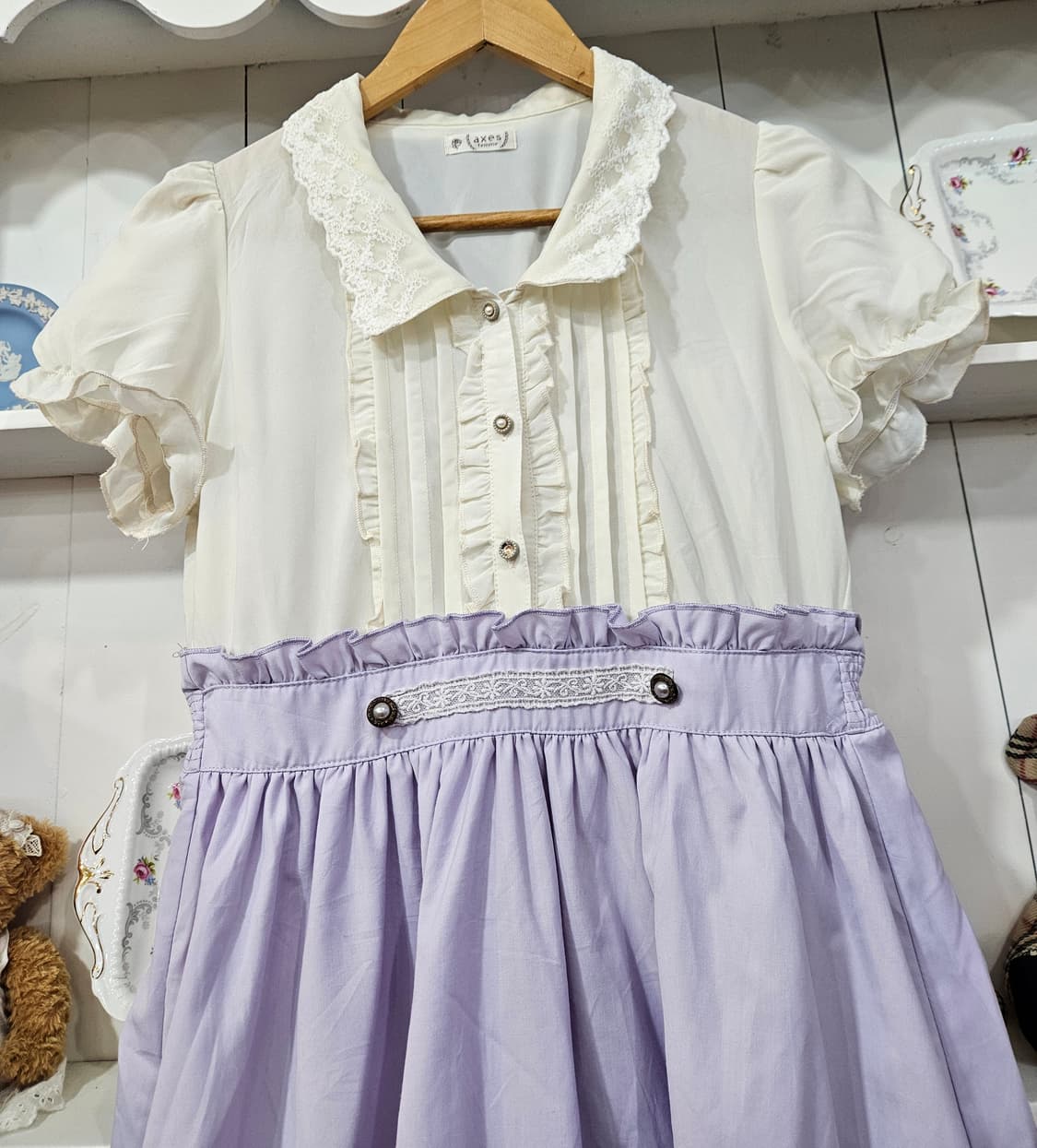 (Axes Femme) 라벤더 레이스 레이어드 원피스 상품이미지3