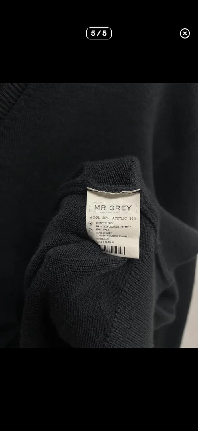 Mr Grey 브이넥 그레이 니트 L 상품이미지5