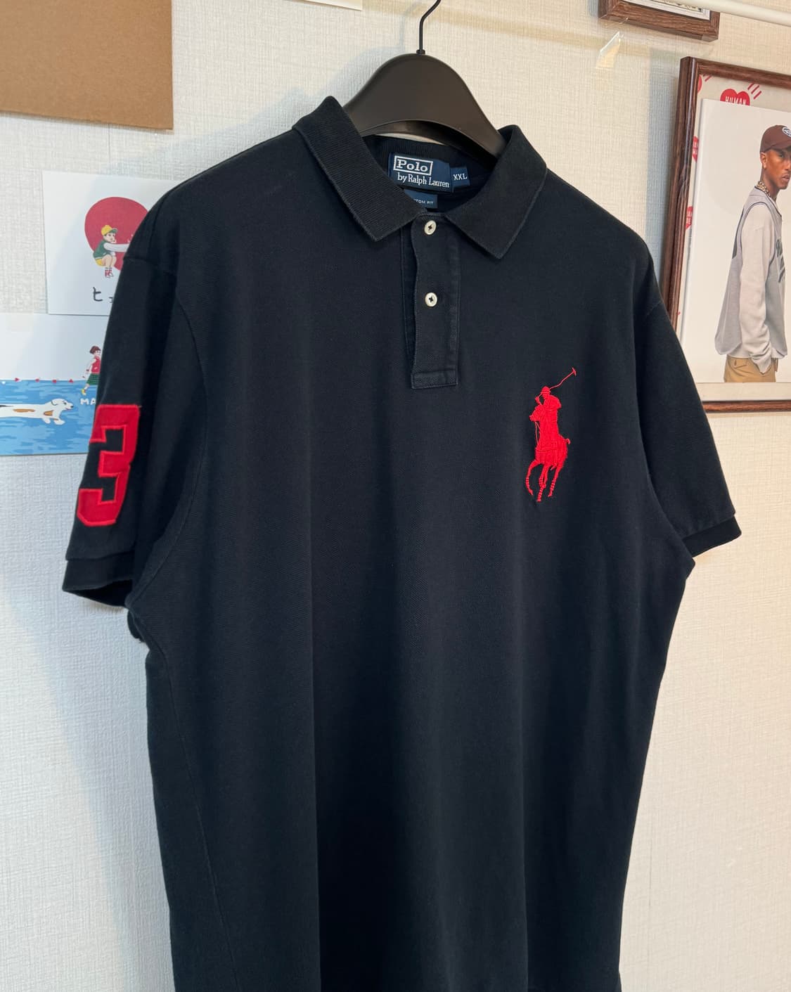 [2XL]폴로 랄프로렌 빅포니 카라티 블랙 상품이미지3