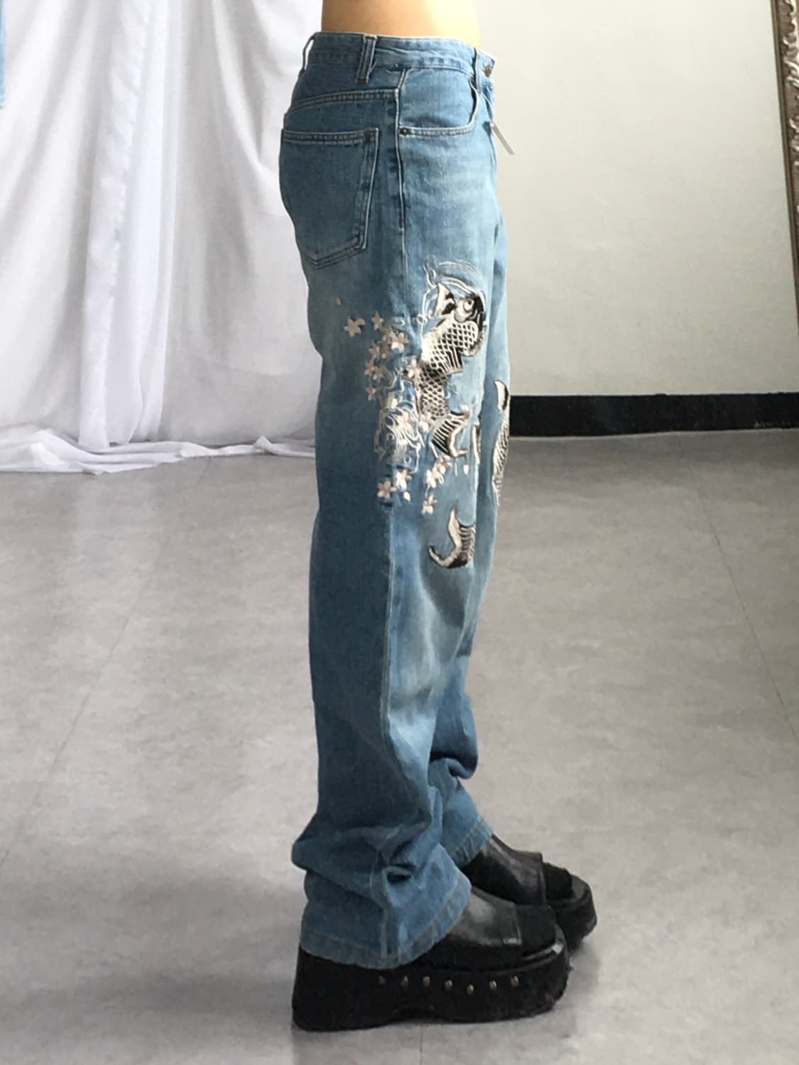 Oriental needle work denim pants 상품이미지6