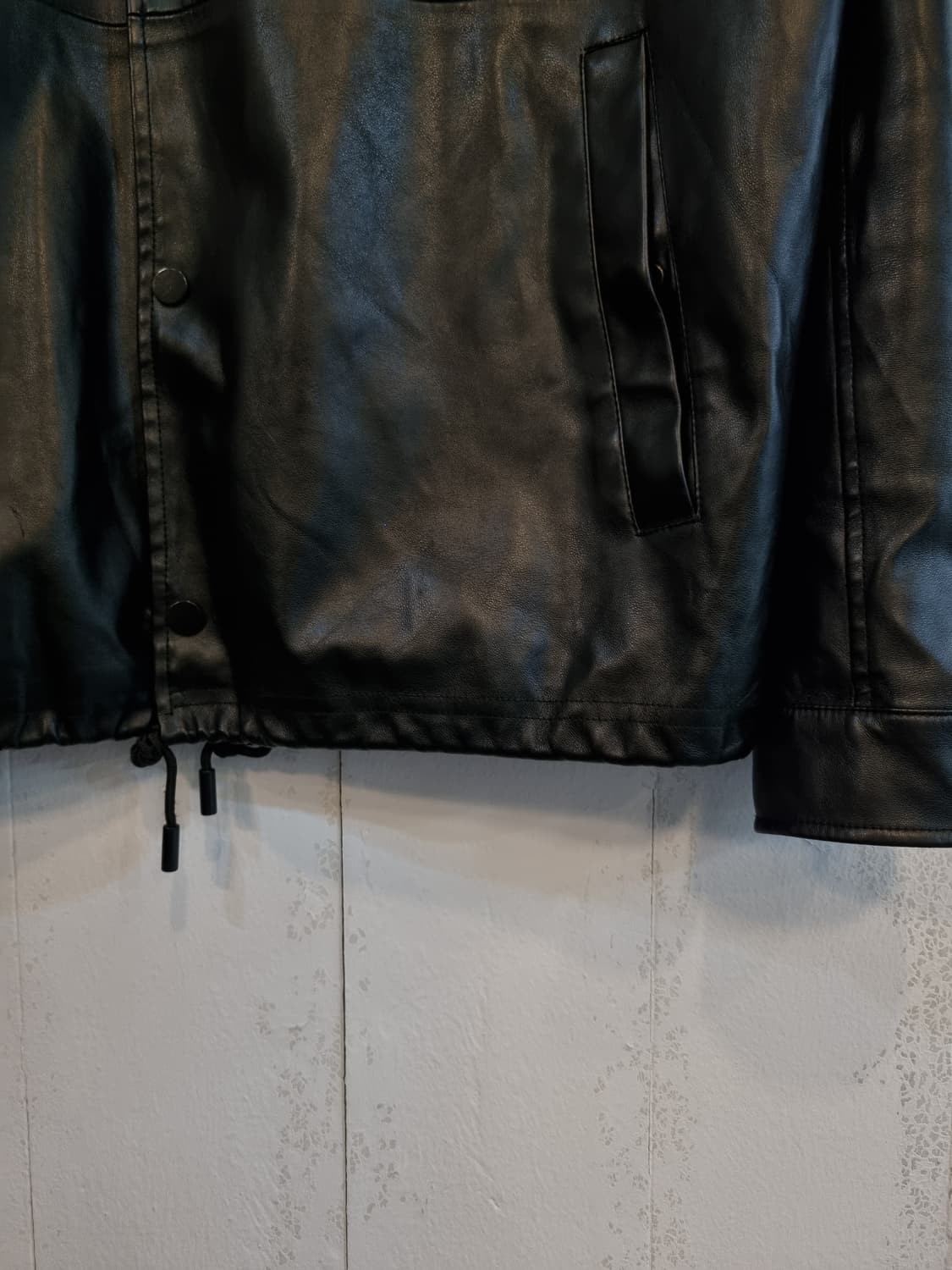 ZARA 남성 블랙 가죽 자켓 L 실측 105 상품이미지4