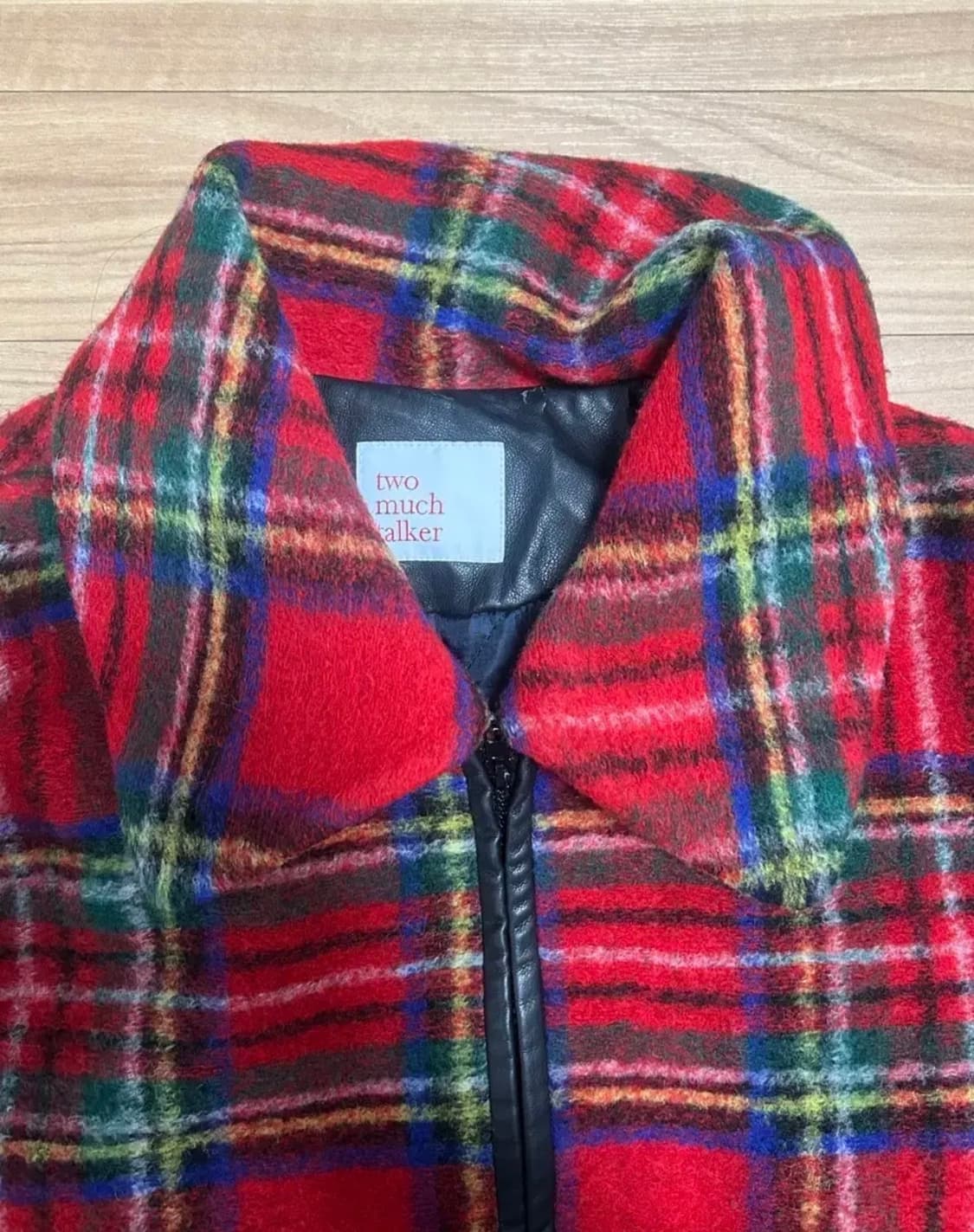 투머치토커 타탄체크 코트 상품이미지8