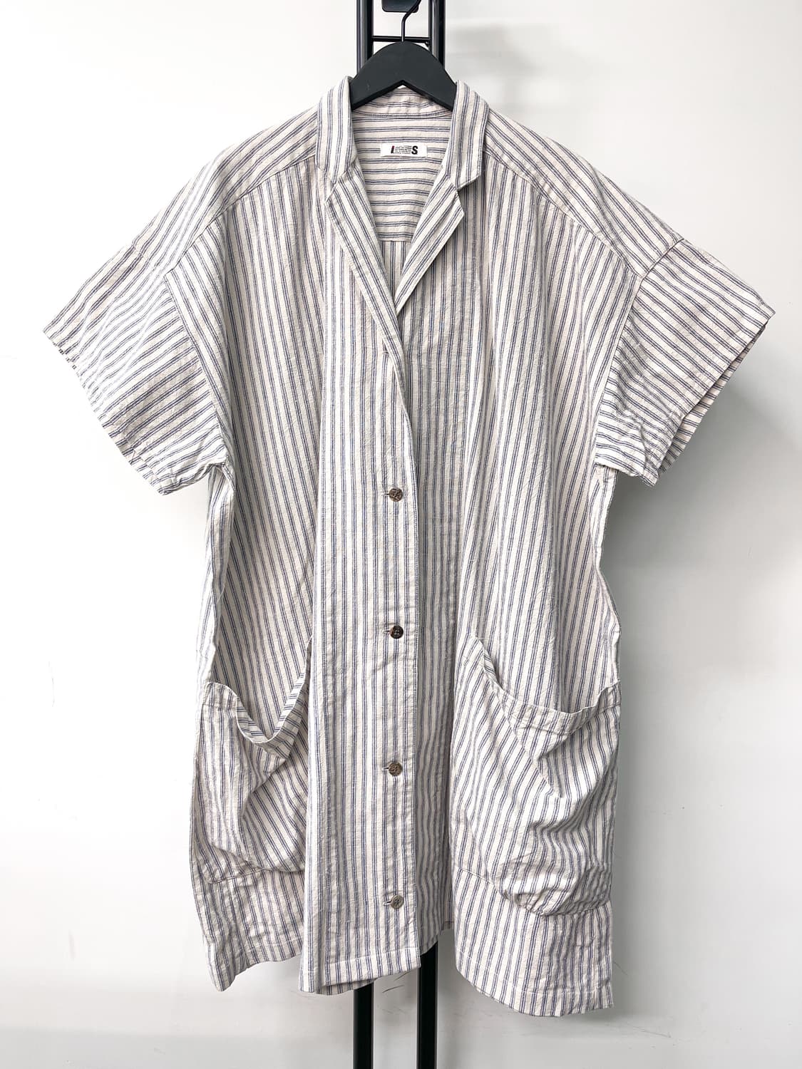 이세이 미야케 I.S 스프라이프 하프 셔츠 원피스 상품이미지1