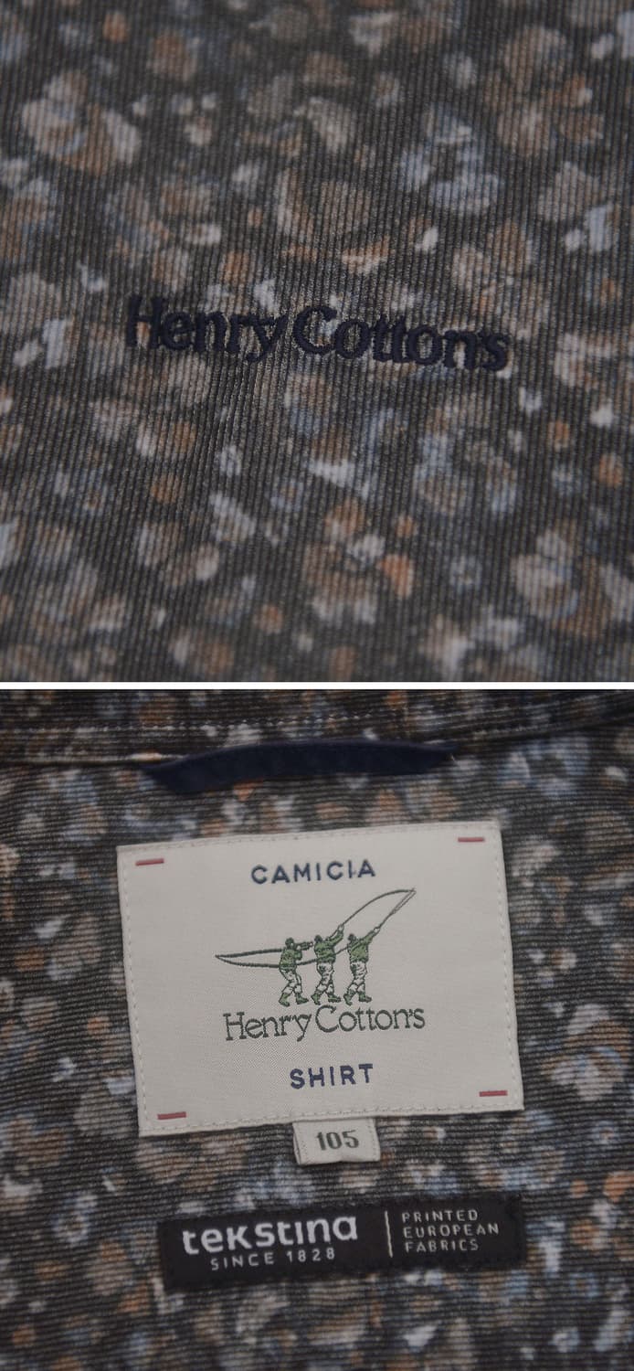 헨리코튼 텍스티나 플라워 올오버 긴팔 셔츠 (100-105) 상품이미지8