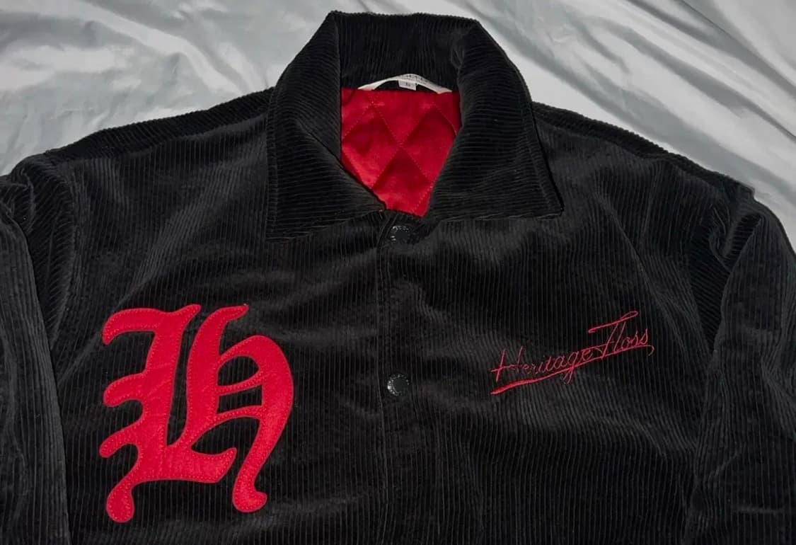 헤리티지플로스 코듀로이 바시티 블랙 L 상품이미지4