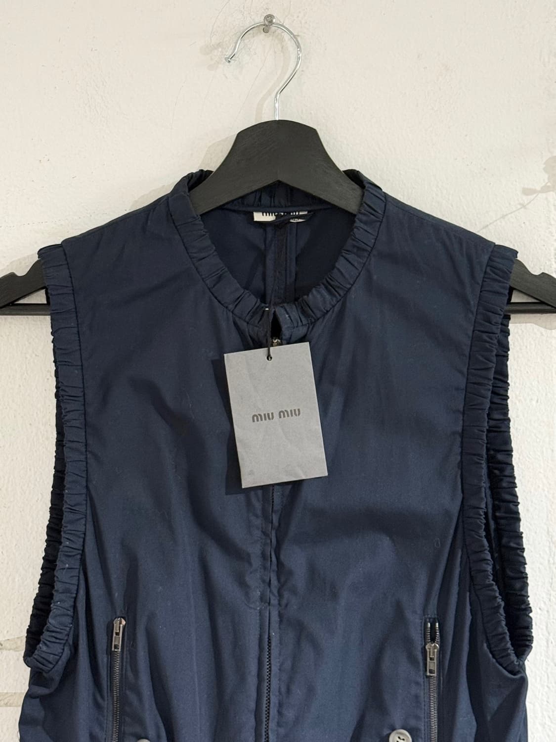 미우미우 네이비 코튼 집업 베스트 상품이미지2