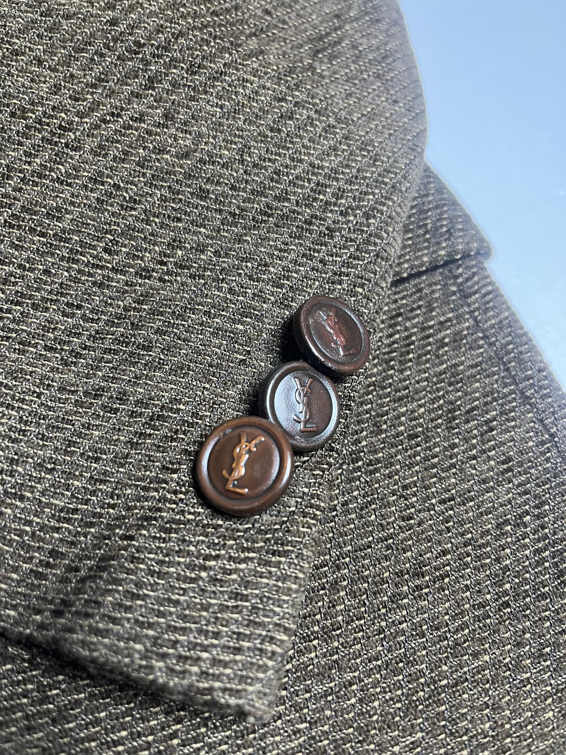 입생로랑 00s 브라운 트위드 클래식 블레이저 상품이미지6