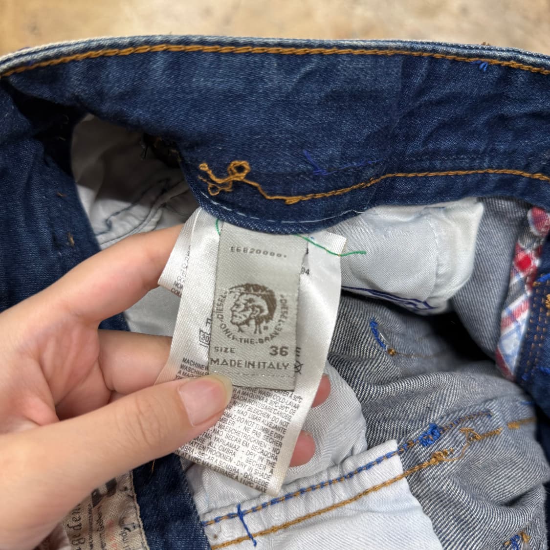 [정품/36] 디젤 진청 워싱 데님 청바지 b10 상품이미지7