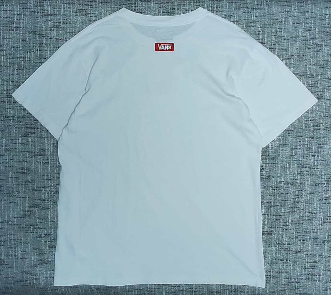 [L] Vans 체커보드 레드 박스로고 자수 반팔 티셔츠 (화이트) 상품이미지7