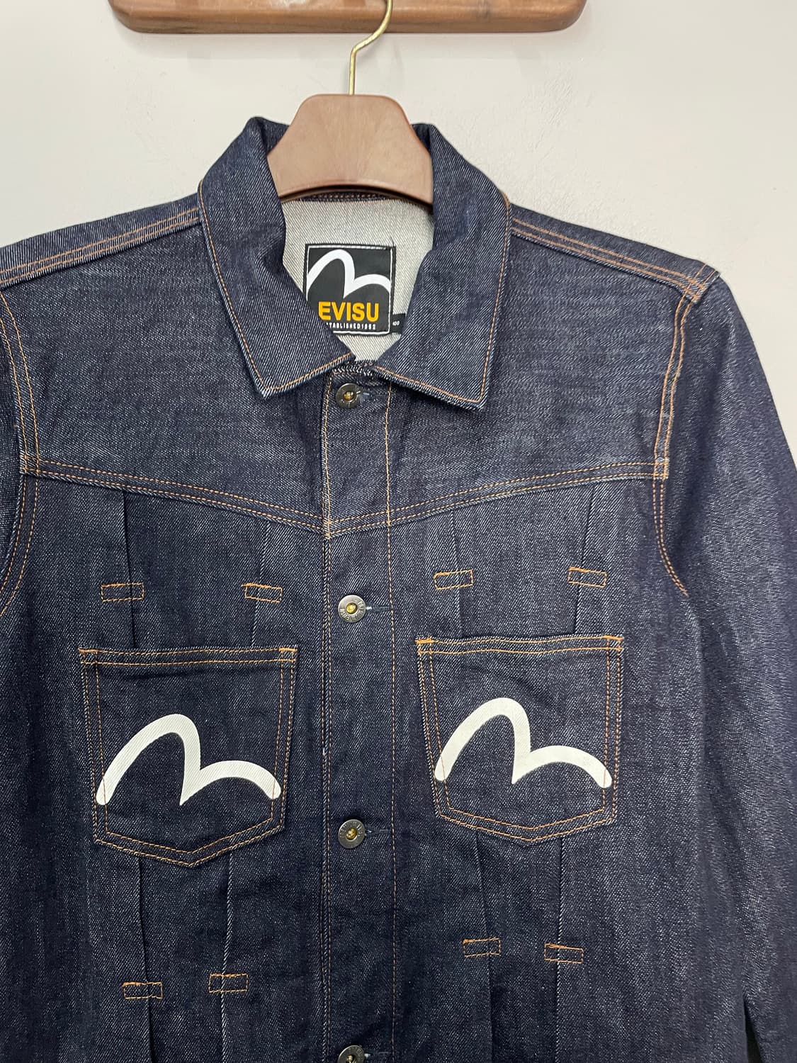 에비수 빅로고 포켓 인디고 데님 트러커 자켓 H2118 상품이미지4