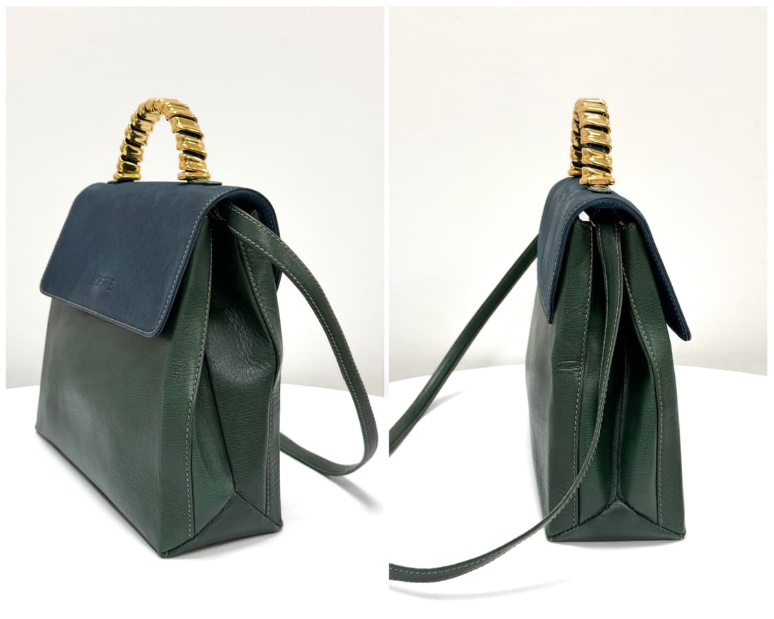 로에베 투톤 레더 탑 핸들 숄더백 상품이미지8