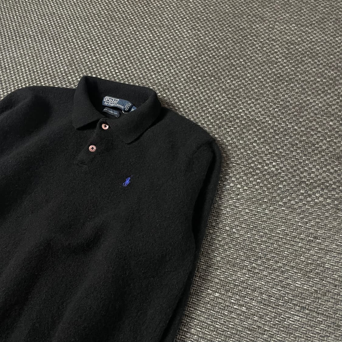 폴로랄프로렌 블루포니 블랙 울100 카라 긴팔 니트 XL 상품이미지5