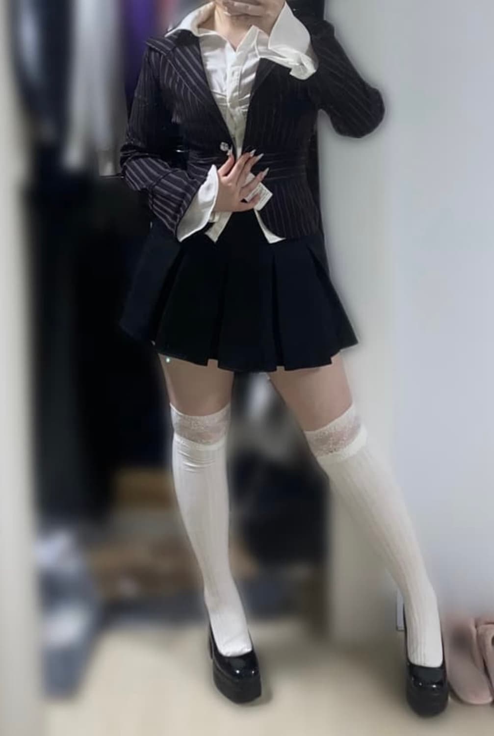 일본빈티지 긱시크 스트라이프 자켓 세트 상품이미지2