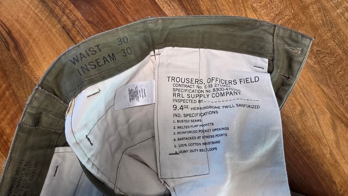 [초레어] RRL 헤링본 오피서치노 전기모델 - 30/30 신품급민트 상품이미지8