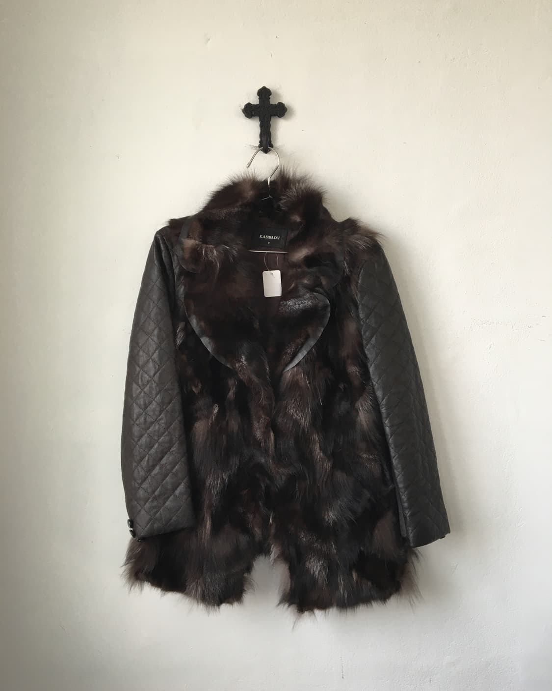 Fur layered leather jacket 상품이미지2