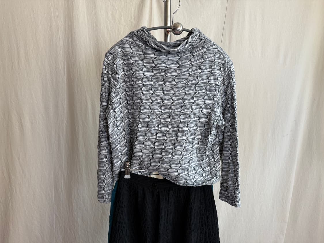 니트 패턴 플리츠 롱슬리브 (JPN) 상품이미지1