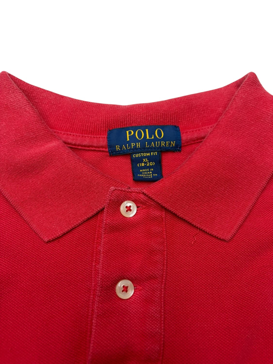 폴로 랄프로렌 긴팔 카라티 레드 빅포니 M  상품이미지4