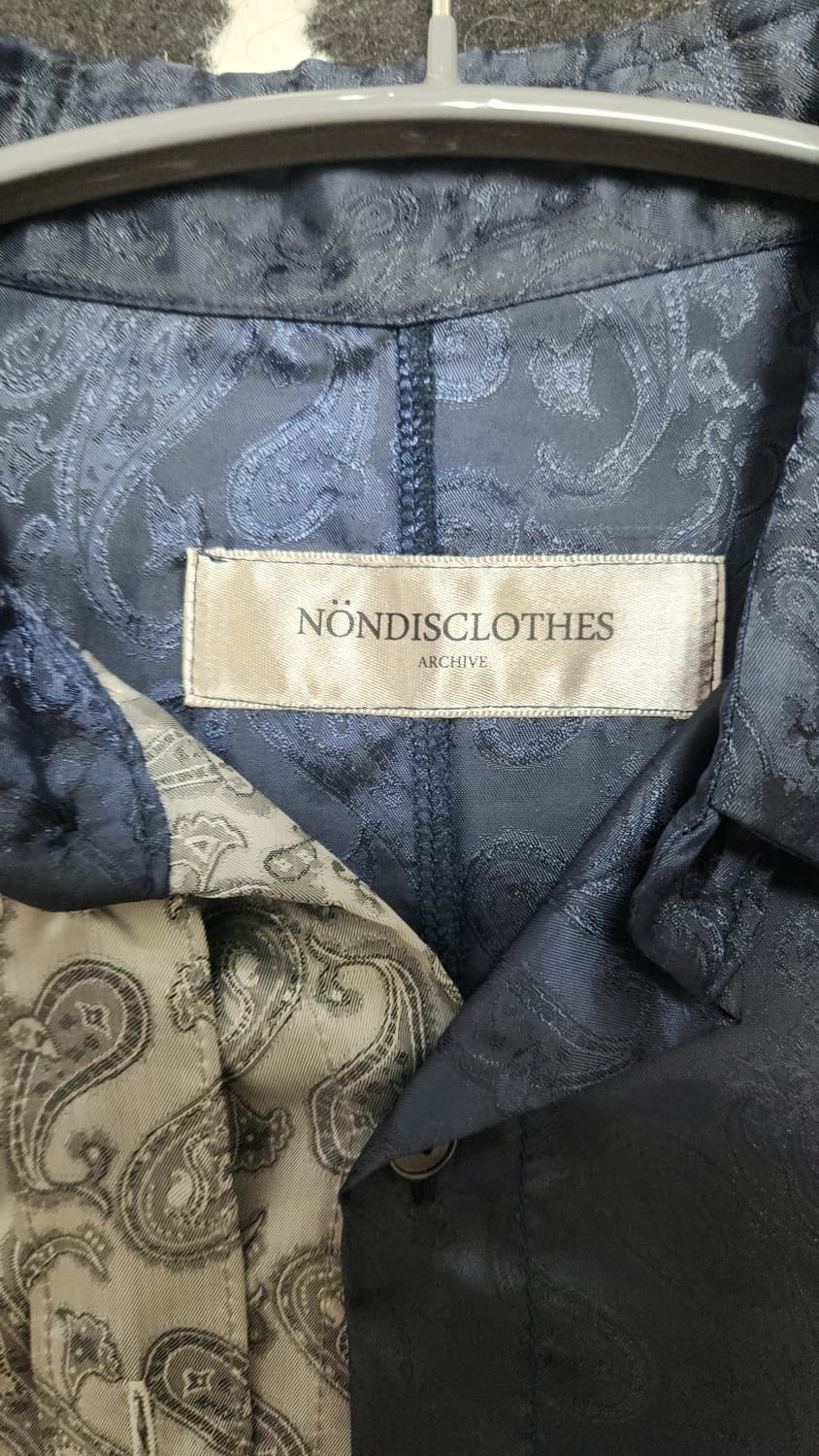 Nondisclothes paisely shirts navy 상품이미지3