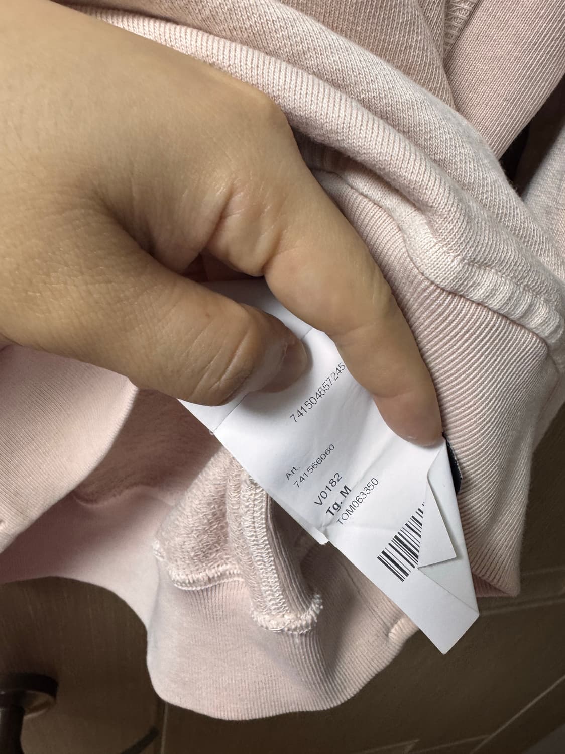 M) 정품 qr스톤아일랜드 연한핑크!!! 기모아님 상품이미지5