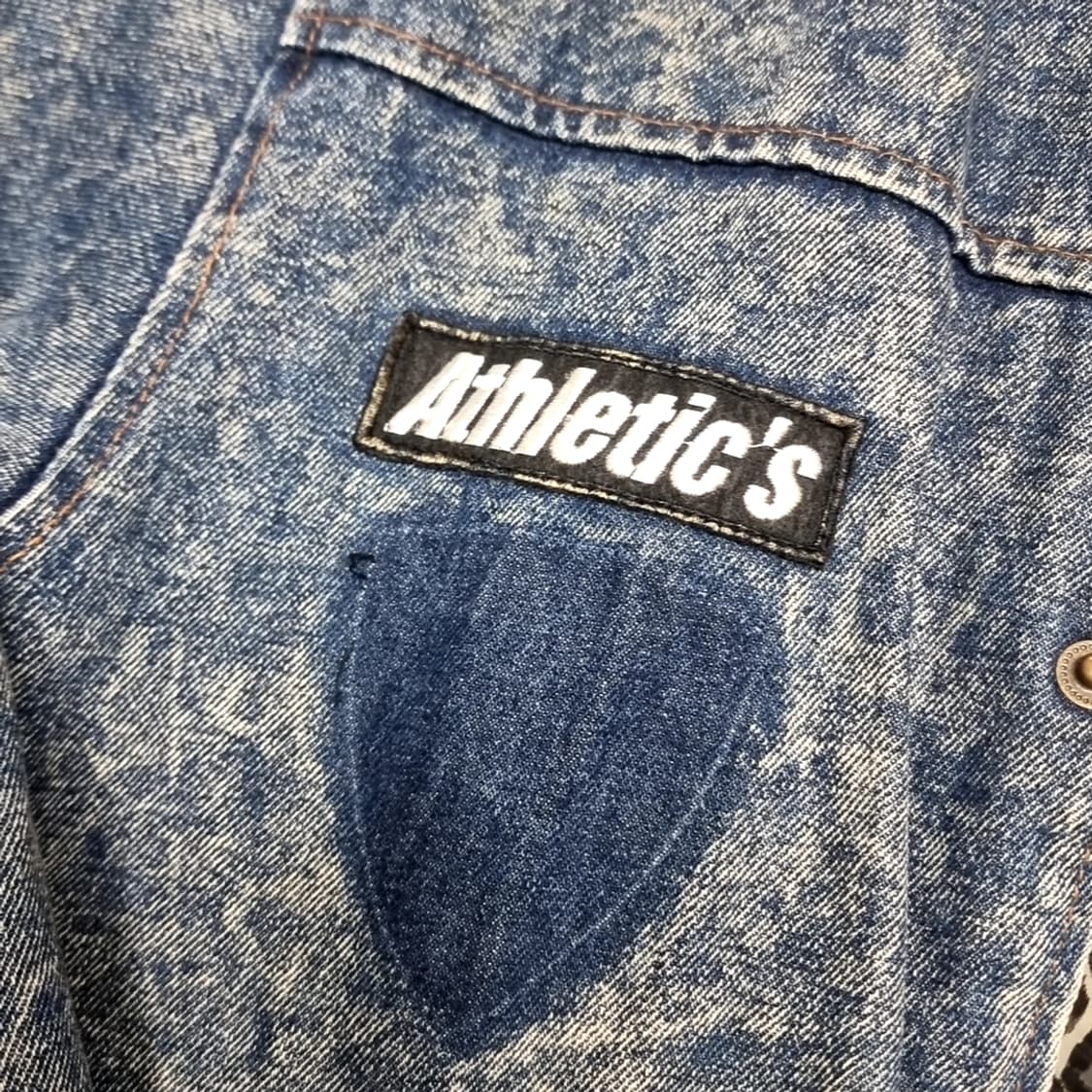 빈티지Athletic's 데님 자켓 표범 안감(100-105) 상품이미지2