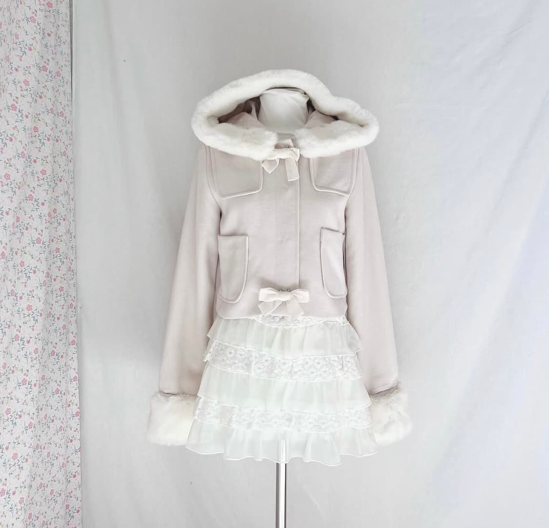 무드브릿지) 허니시나몬 숏자켓 (핑크 빈티지 코트) 상품이미지2