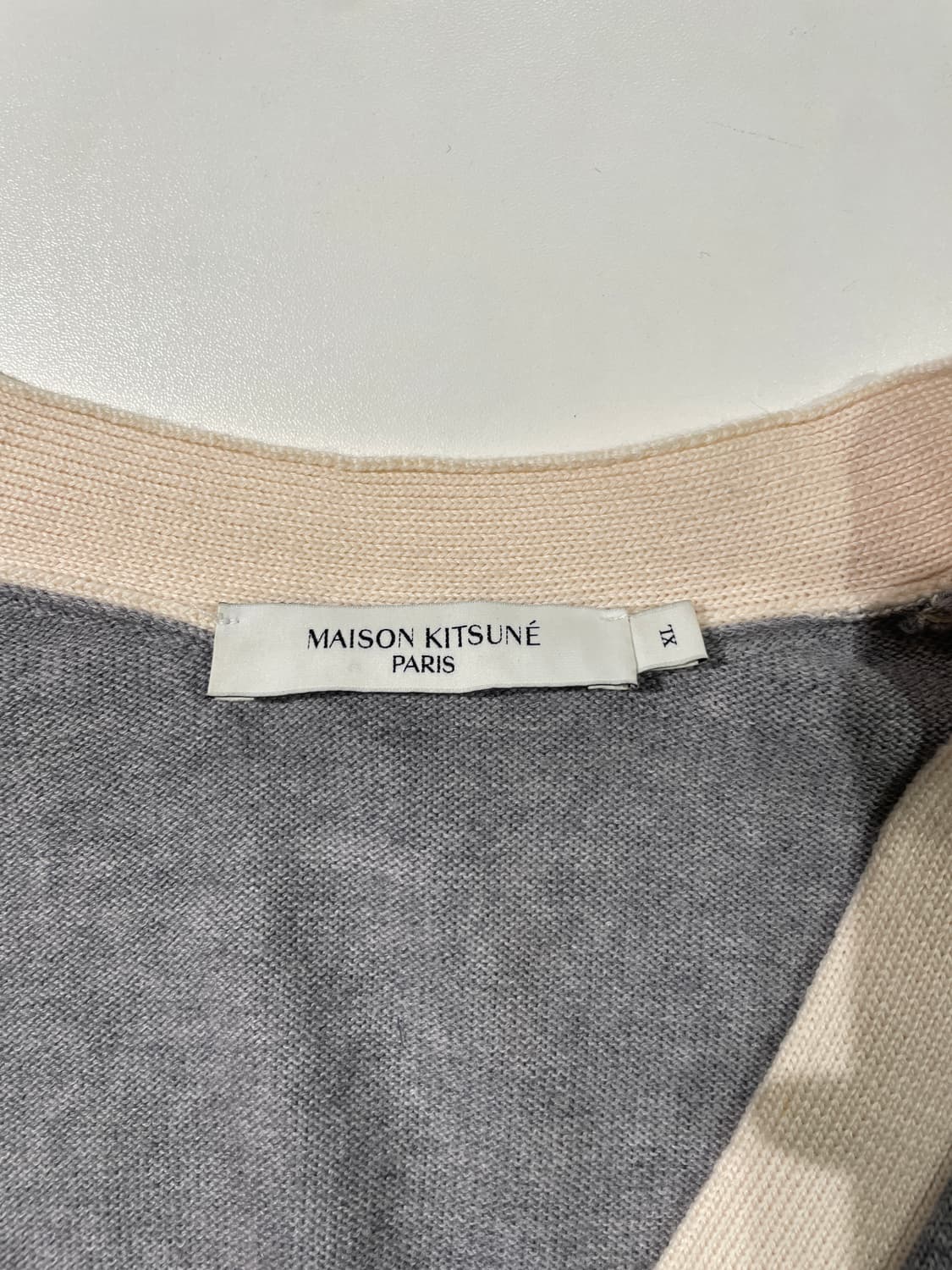 메종 키츠네 멜란지 그레이 폭스 패치 패널 가디건 상품이미지7